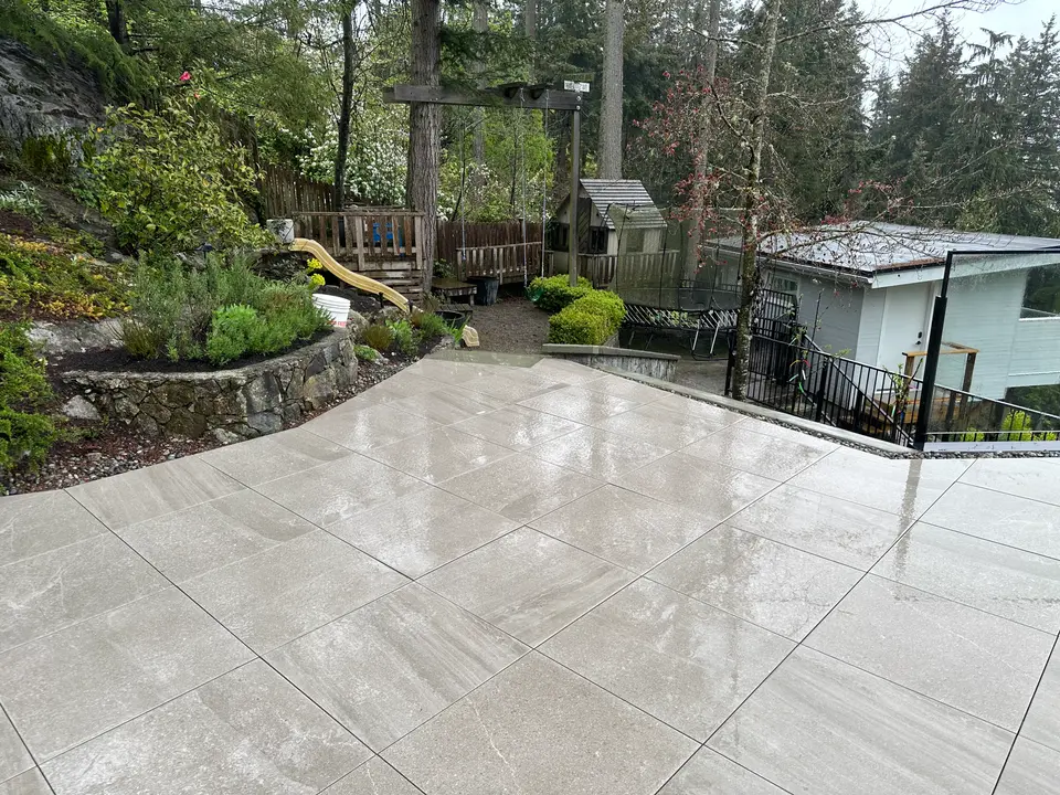Glass-rail deck after cleaning